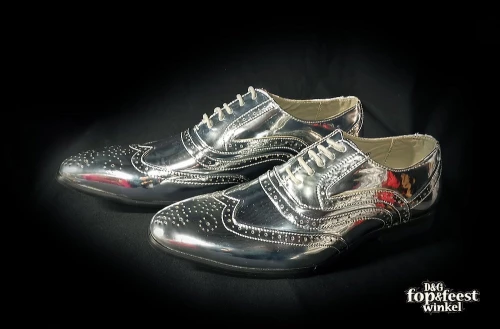 Macadam Lijkenhuis Belichamen Heren feest schoenen in goud of zilver | Fop & Feestwinkel