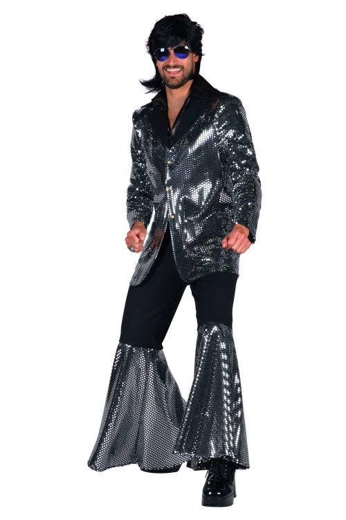 Heren disco kostuum Studio 54 zilver | Fop Feestwinkel
